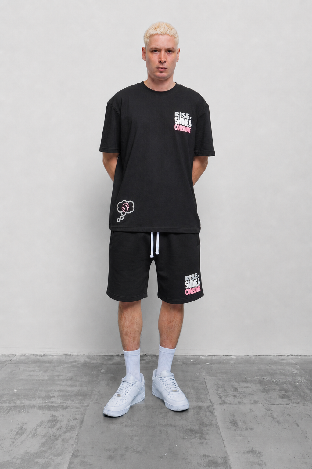 BLACK PINK RISE TEE