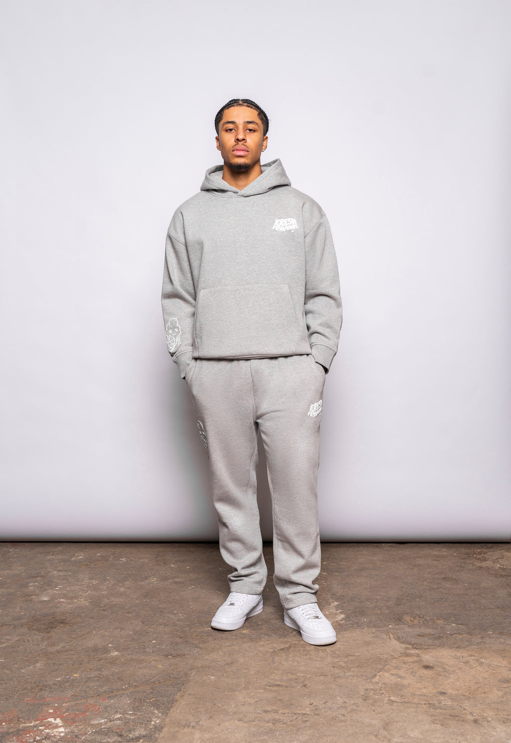 GREY MARL FRESH FLAVOURS HOODIE