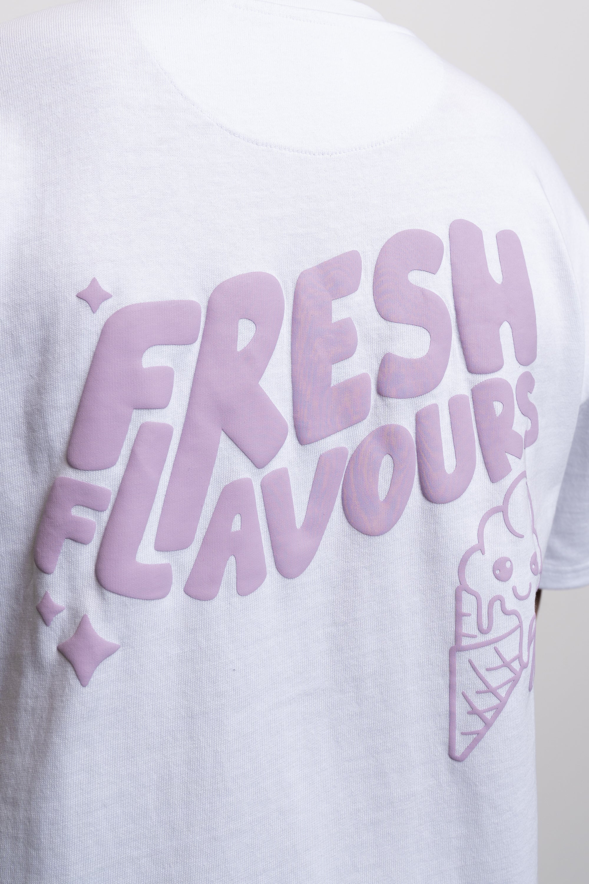 WHITE/LILAC FRESH FLAVOURS TEE
