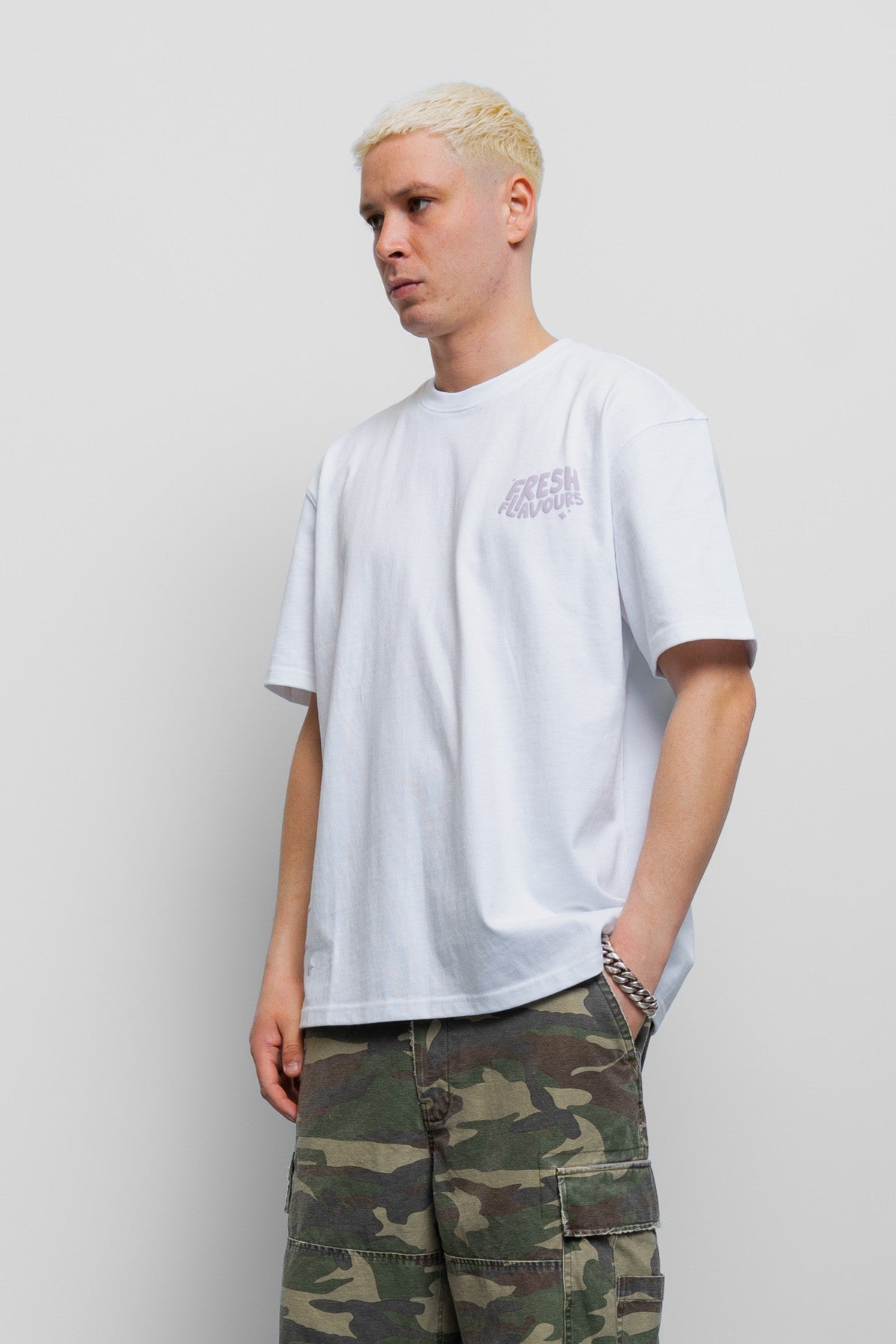 WHITE/LILAC FRESH FLAVOURS TEE