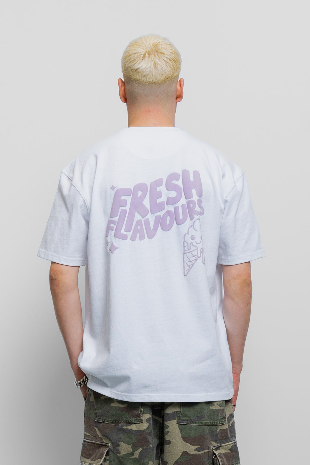 WHITE/LILAC FRESH FLAVOURS TEE