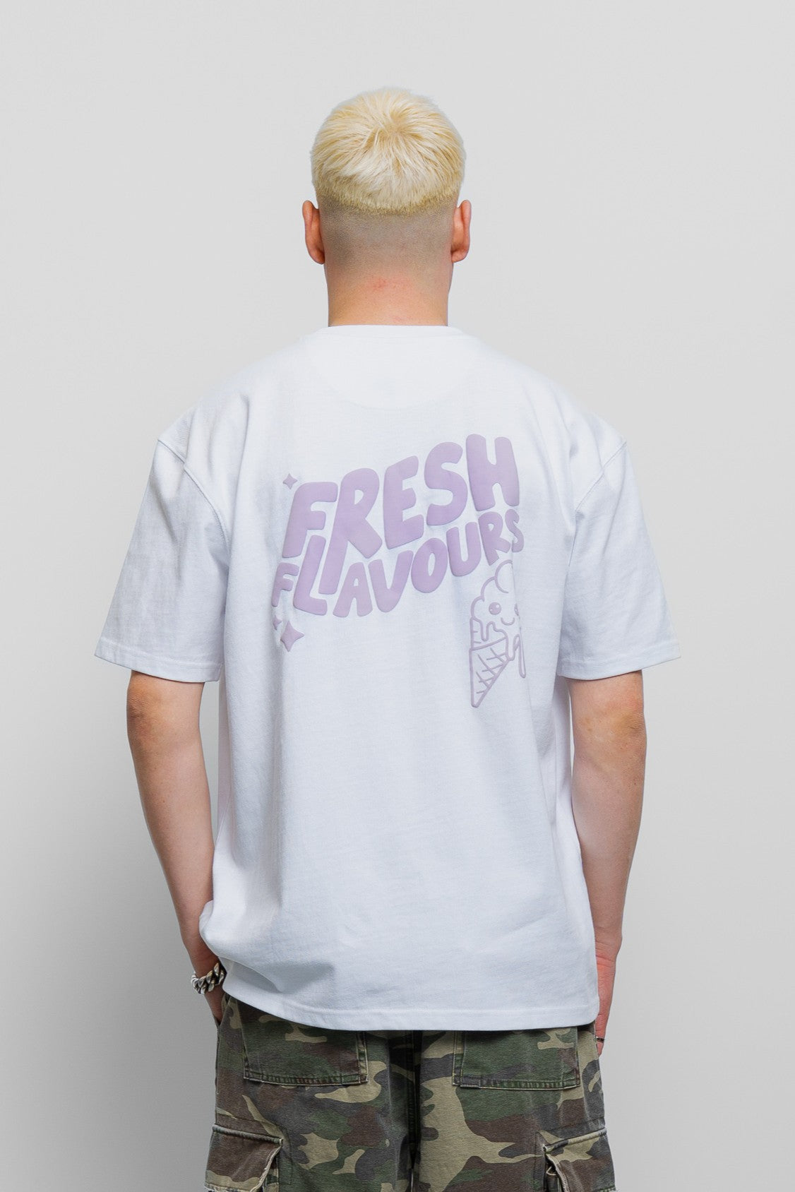 WHITE/LILAC FRESH FLAVOURS TEE