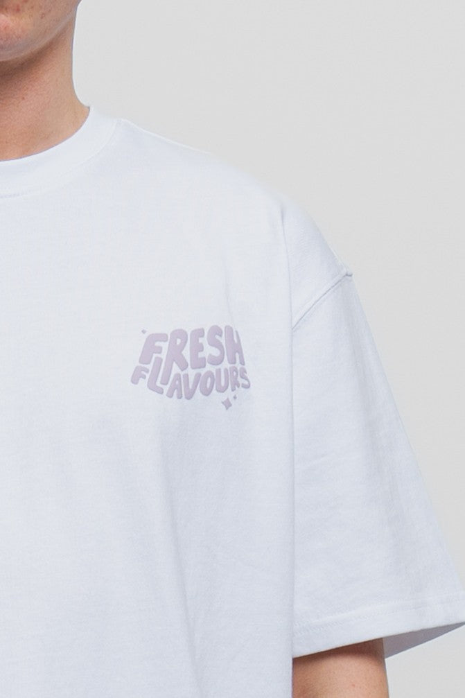 WHITE/LILAC FRESH FLAVOURS TEE