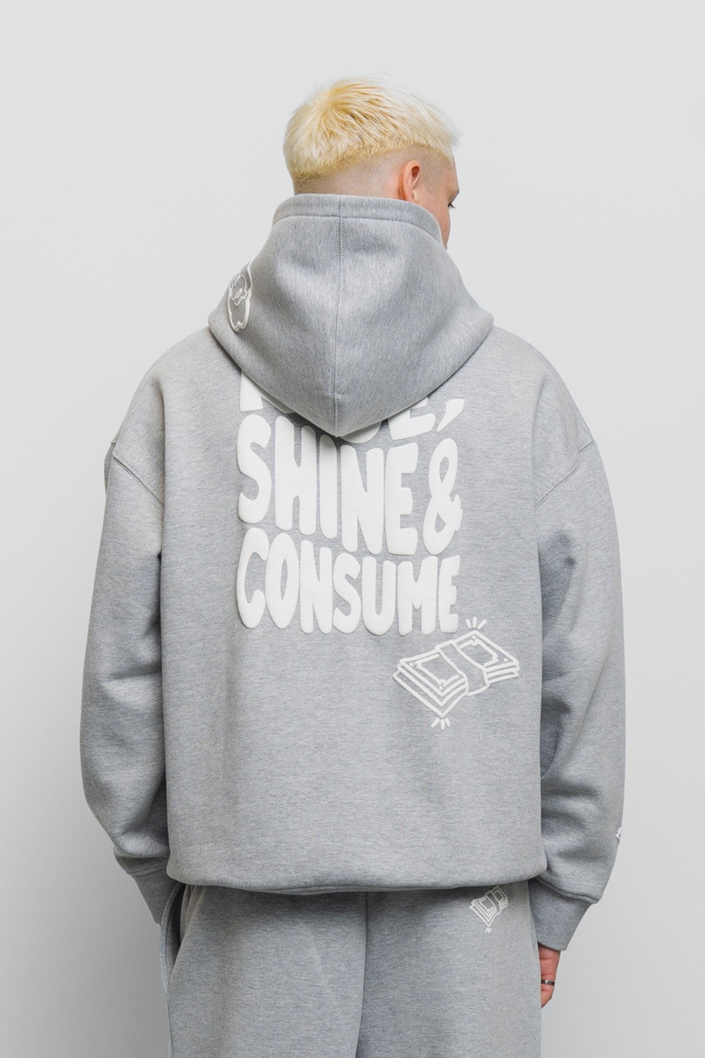 GREY MARL RISE HOODIE