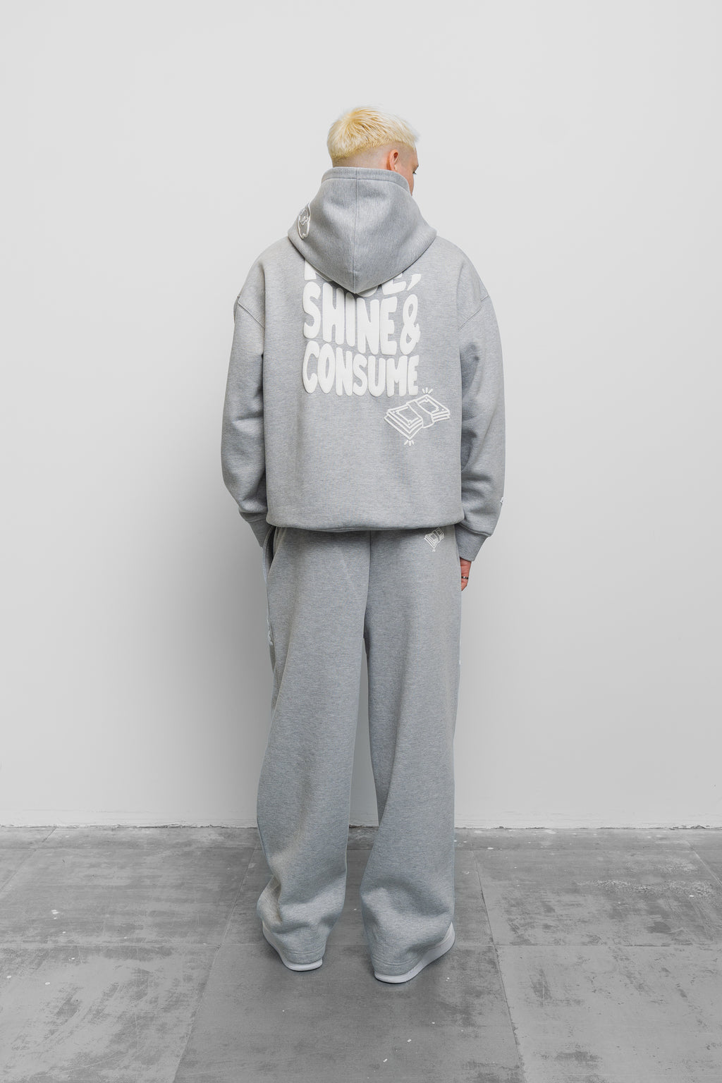 GREY MARL RISE HOODIE