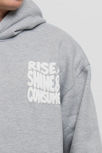 GREY MARL RISE HOODIE
