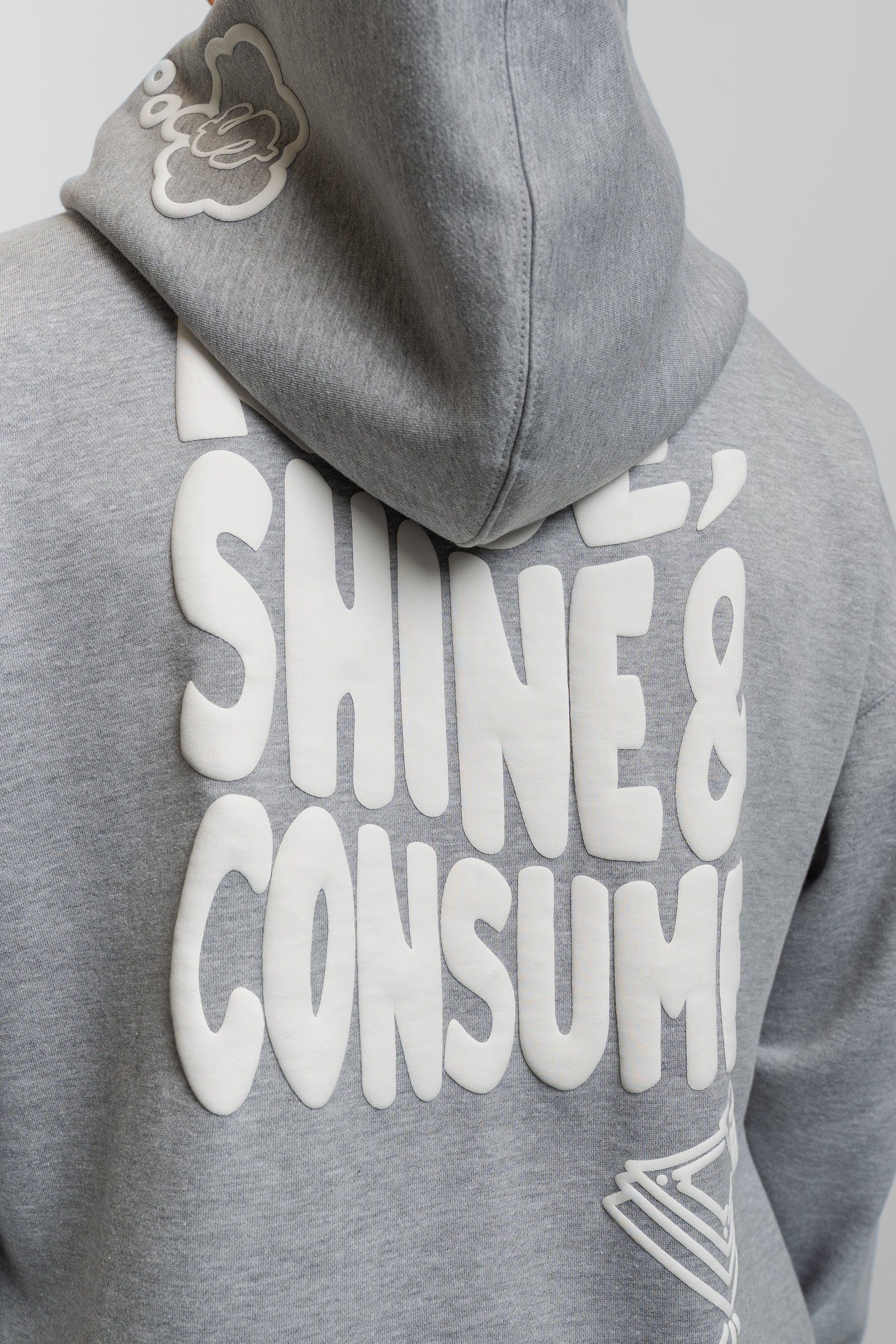 GREY MARL RISE HOODIE