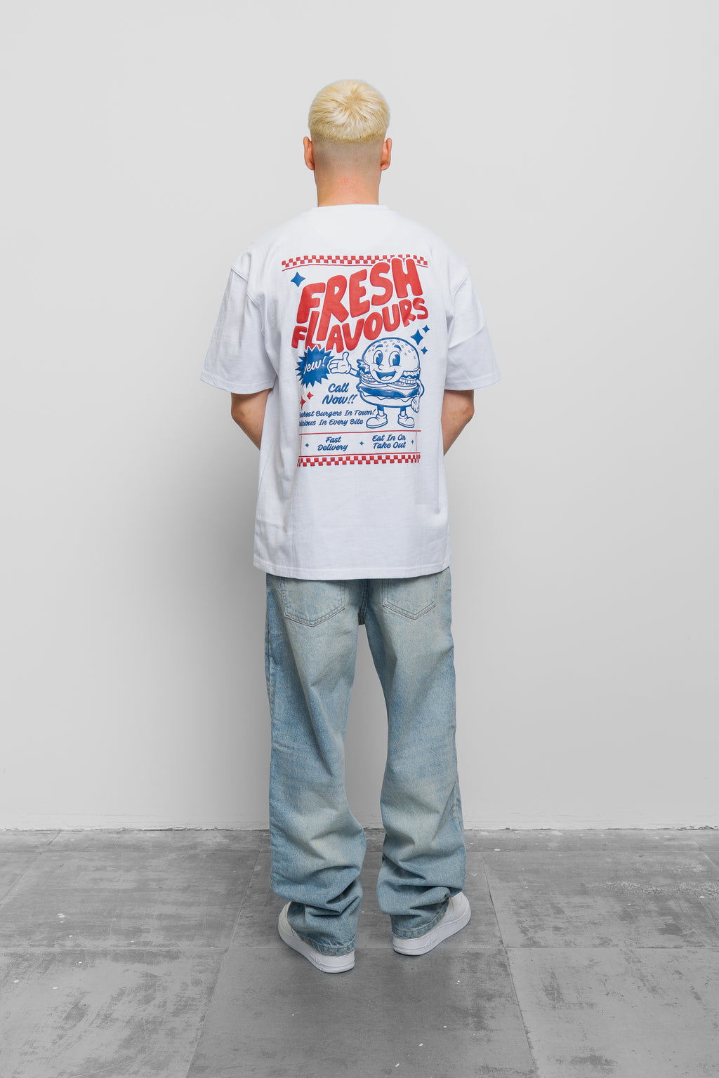 BLUE RELAXED EMBOSSED JEAN