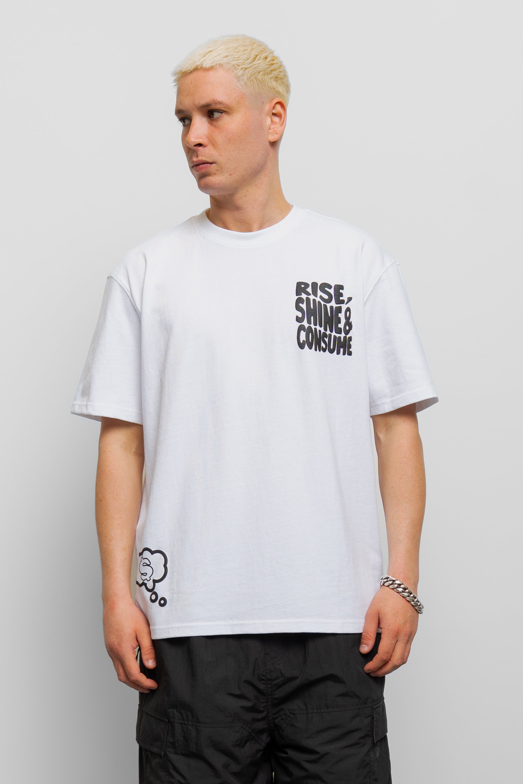 WHITE RISE TEE