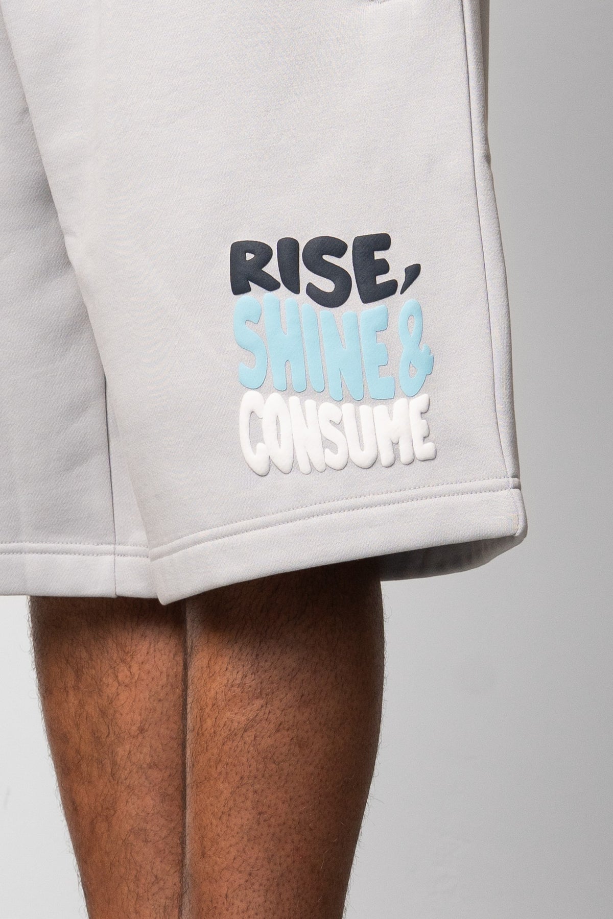 Rise, Shine & Consume Sweat Shorts - Grey