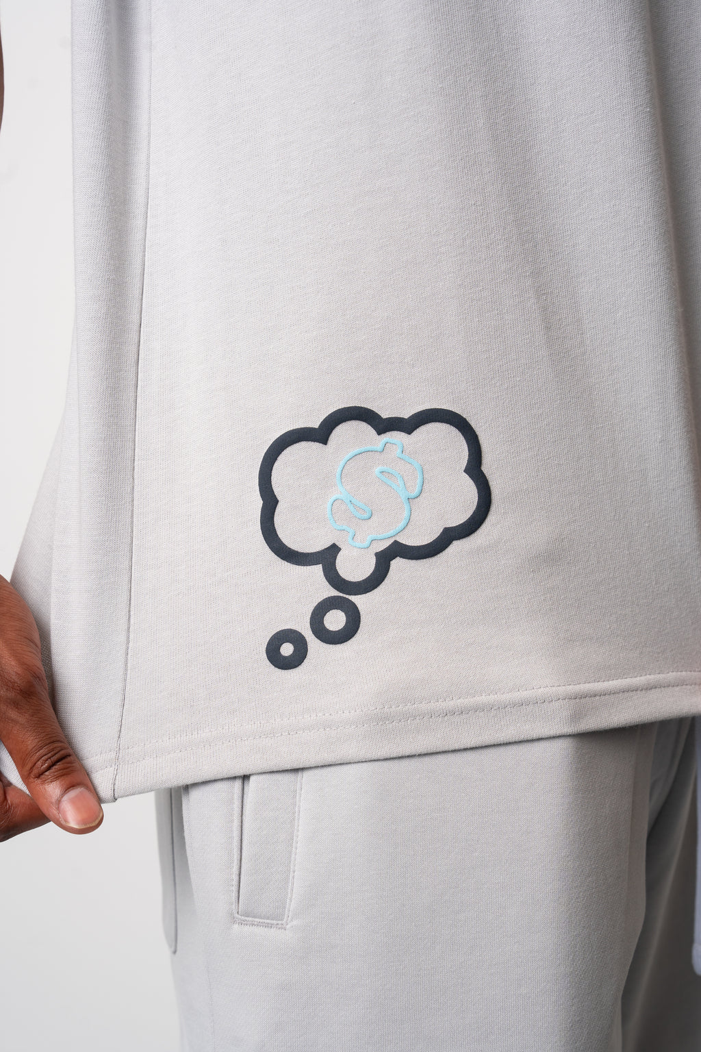 Rise, Shine & Consume T-Shirt - Grey/Blue