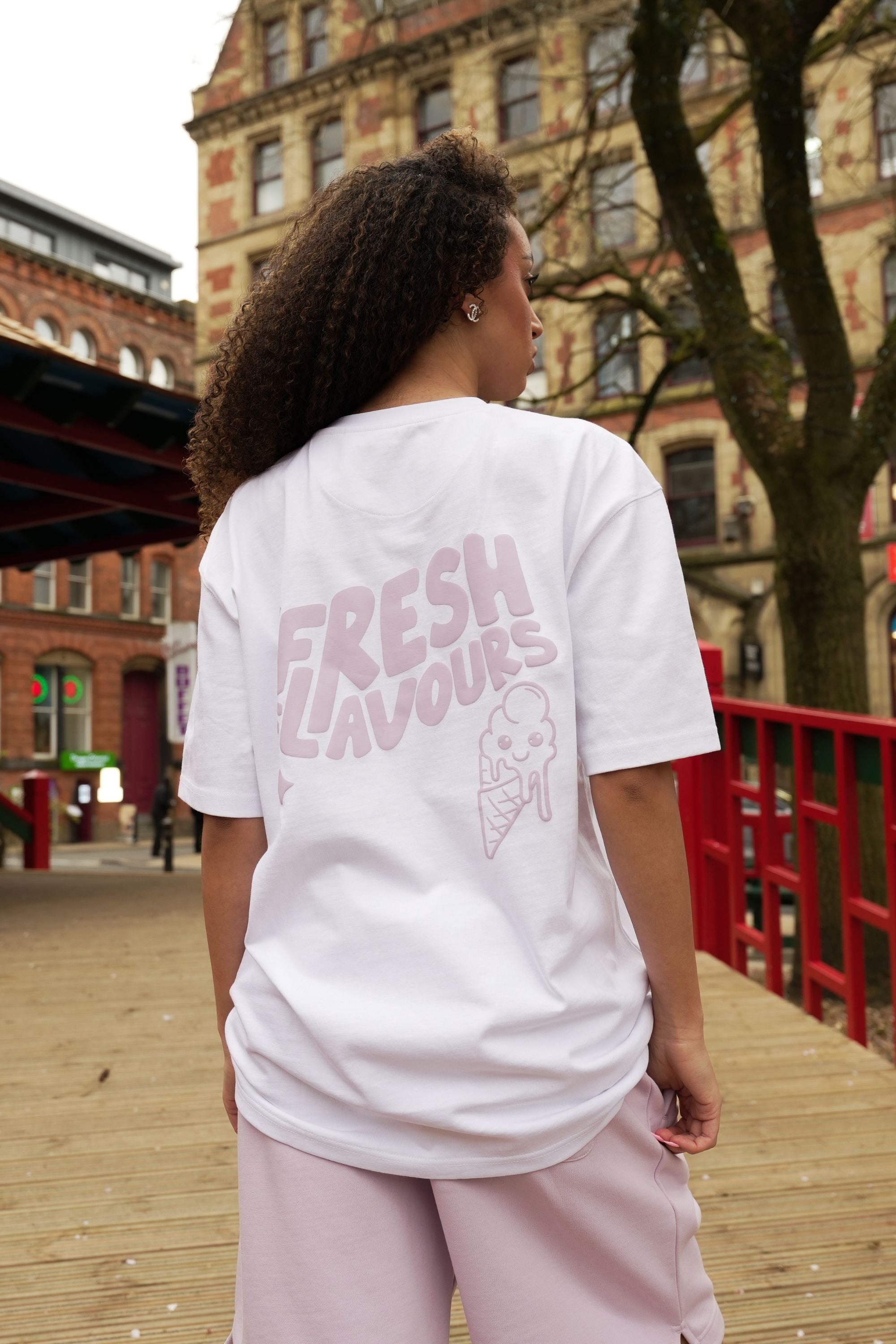 WHITE/LILAC FRESH FLAVOURS TEE