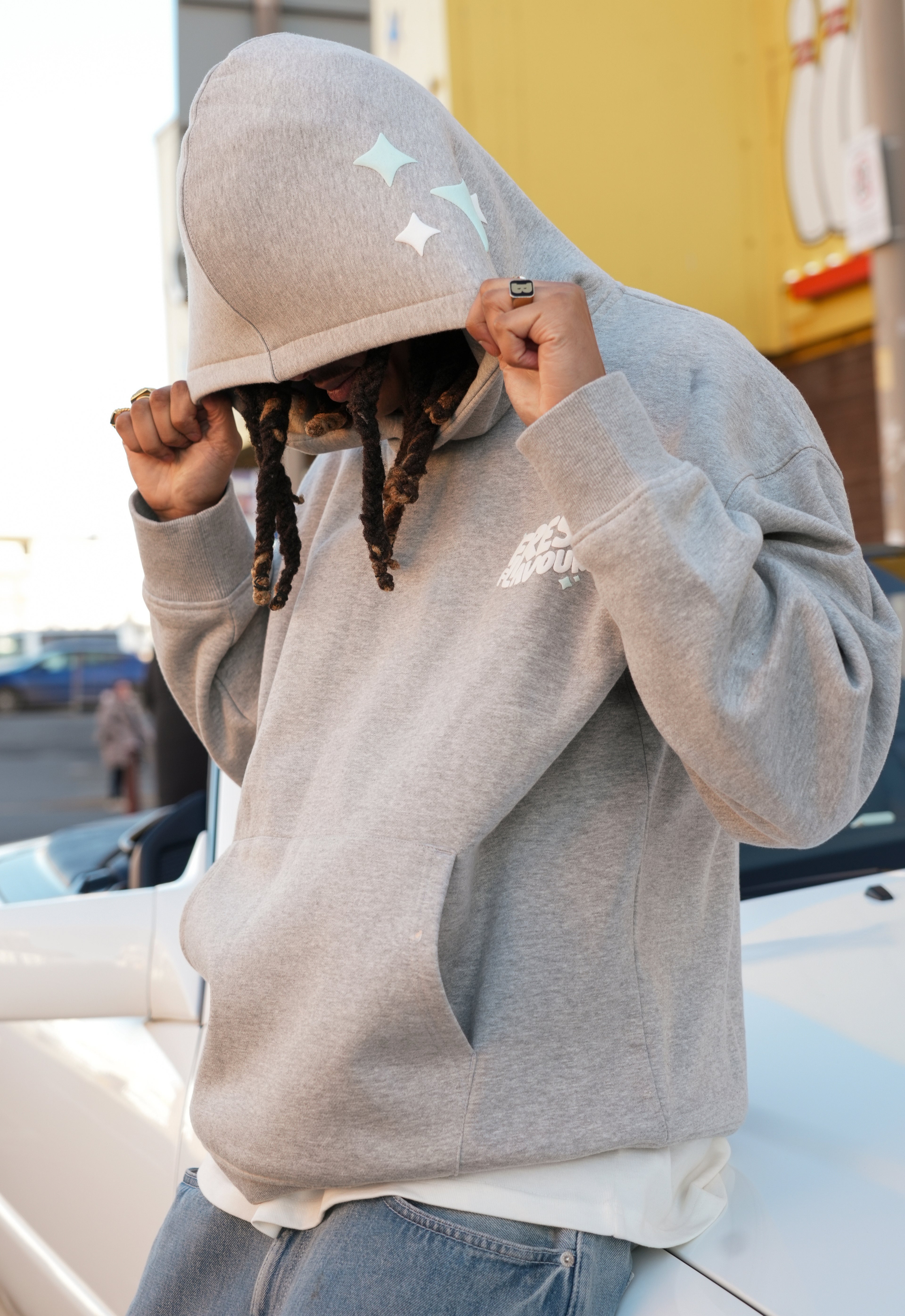 GREY MARL FRESH FLAVOURS HOODIE